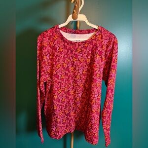 Isaac Mizrahi Vibrant Pink and Orange Top
